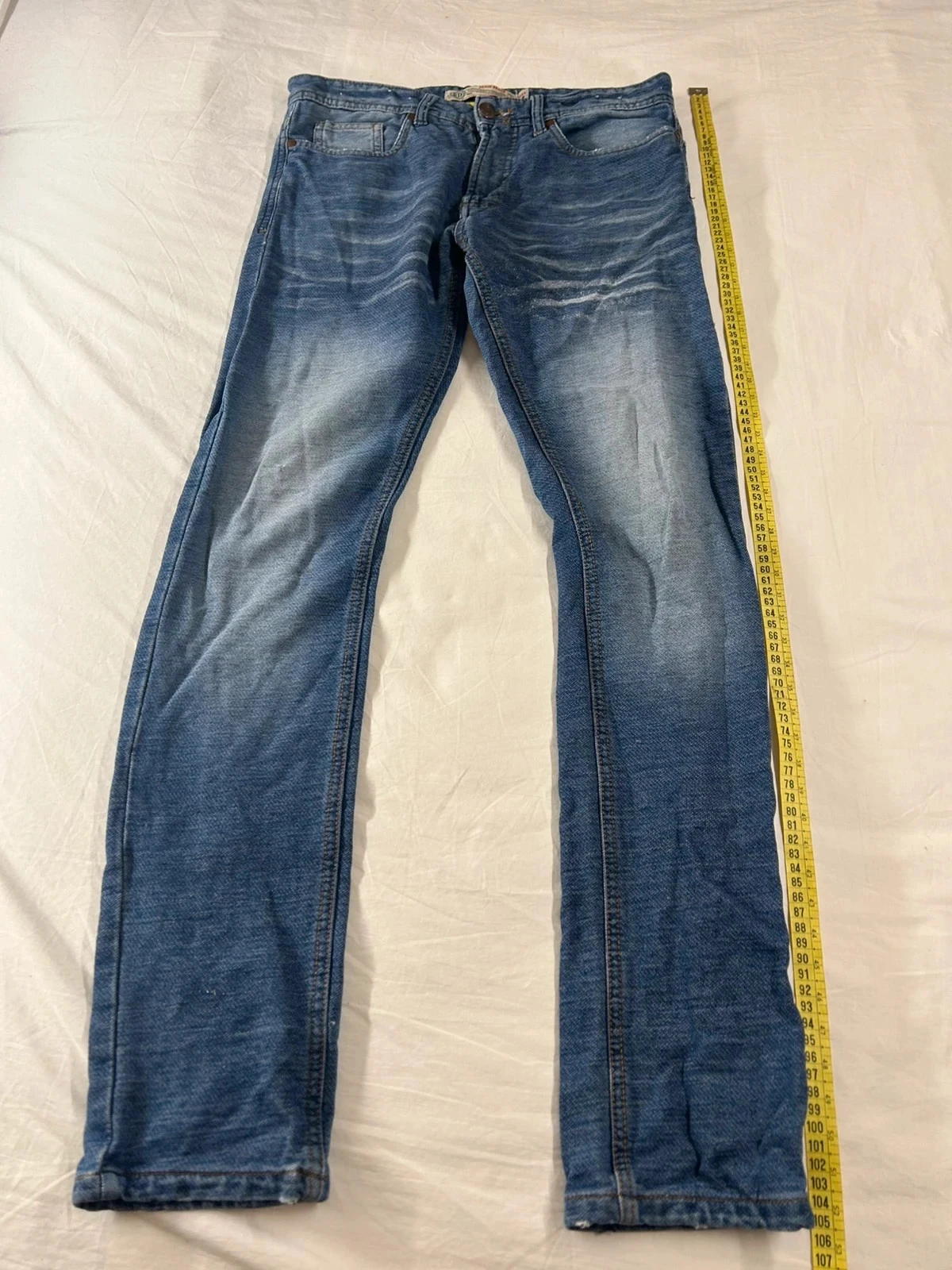 Blauwe hoge taille jeans tex – photo 2